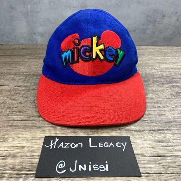 Mickey Mouse~Infant~Blue/Red Hat~Elastic Closure  - Picture 1 of 7
